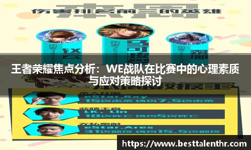 王者荣耀焦点分析：WE战队在比赛中的心理素质与应对策略探讨